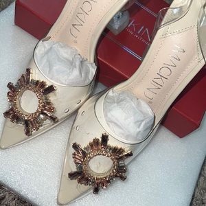 Mackinj heels sandals Nude color size 7.5